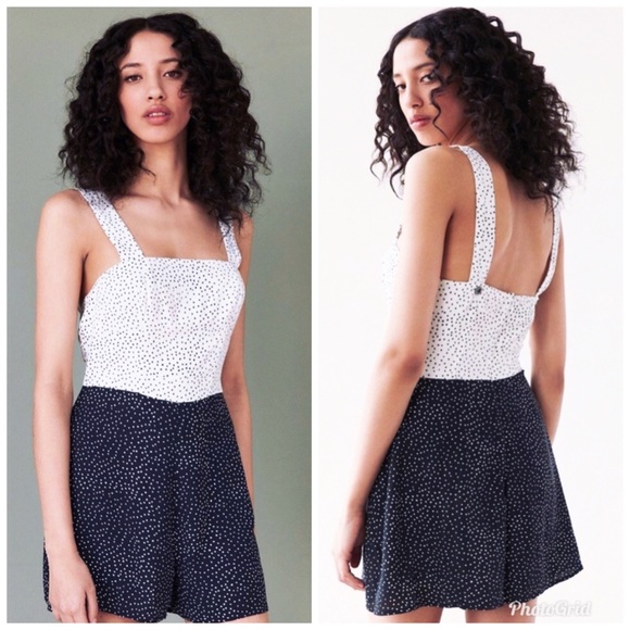 Kimchi Blue Square Neck Printed Romper - Picture 2 of 8